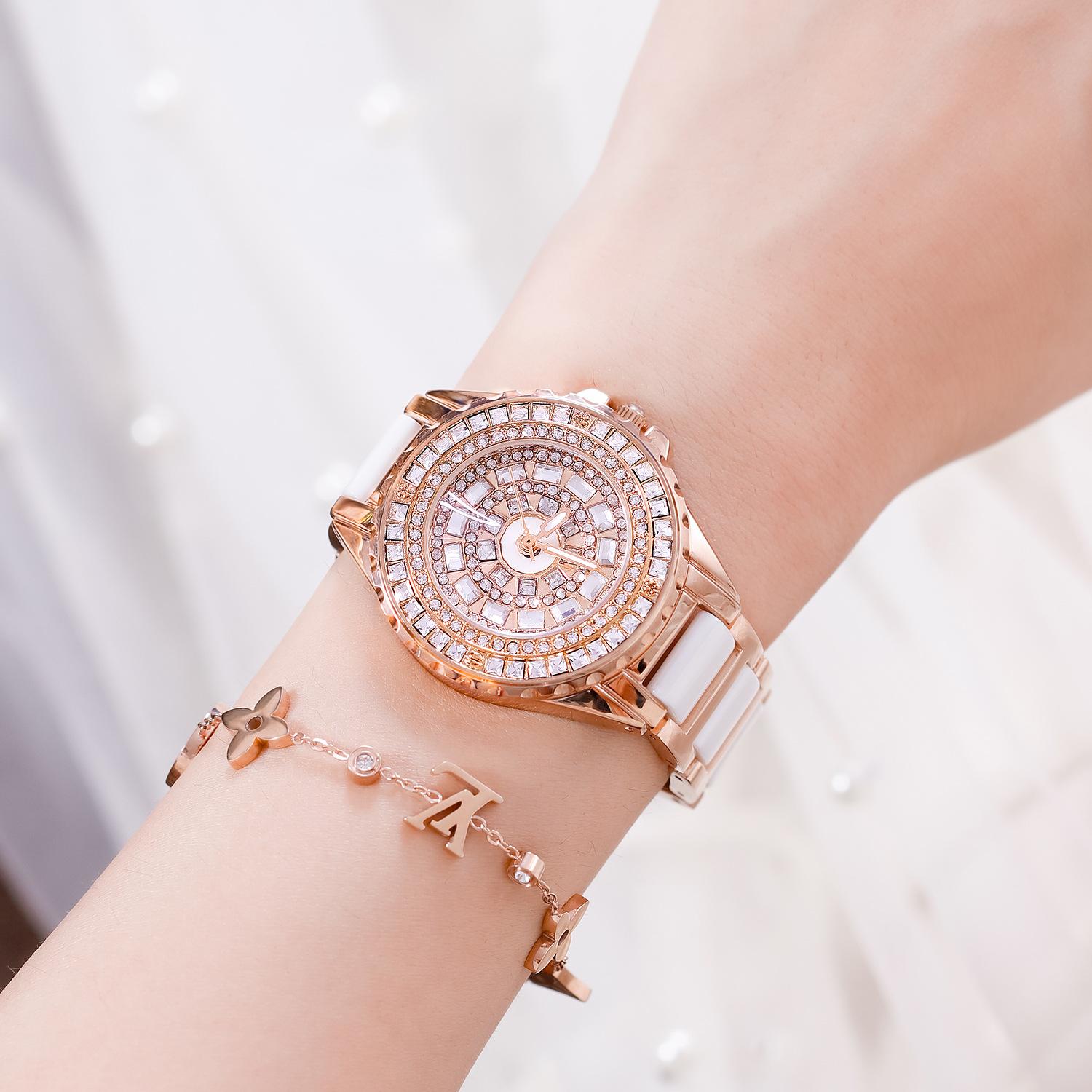 

Легкие роскошные женские часы, новый стиль, часы Gypsophila, женские, полные бриллиантов, тяжелая промышленность, изысканные модные часы, темпераментные женские часы со стальным браслетом