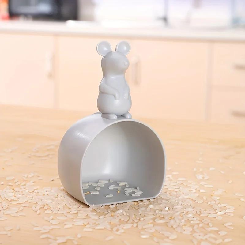 1pc Creative multifunctional rice spoon cartoon mouse handle digging spoon household kitchen small tool