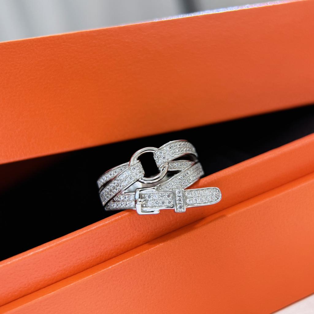 Seiko Replica 8 Herzen 8 Pfeile Gürtelschnalle & Ring Set, Voller Diamant Funkeln, Unisex 18 Karat Vergoldeter Schmuck