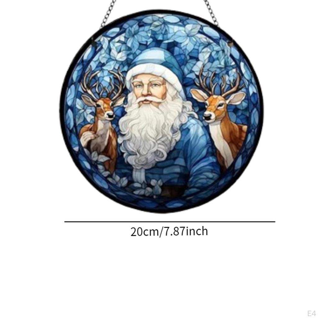 Acrylic Christmas Santa Claus Wall Hanging Decor, Colorful Children's Room Multifunctional,