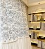Korean Rufffle Embroidery Curtains Road Pocket Shade Curtain Floral for Kitchen Bedroom Living Room Bay Window Cabinet Curtain