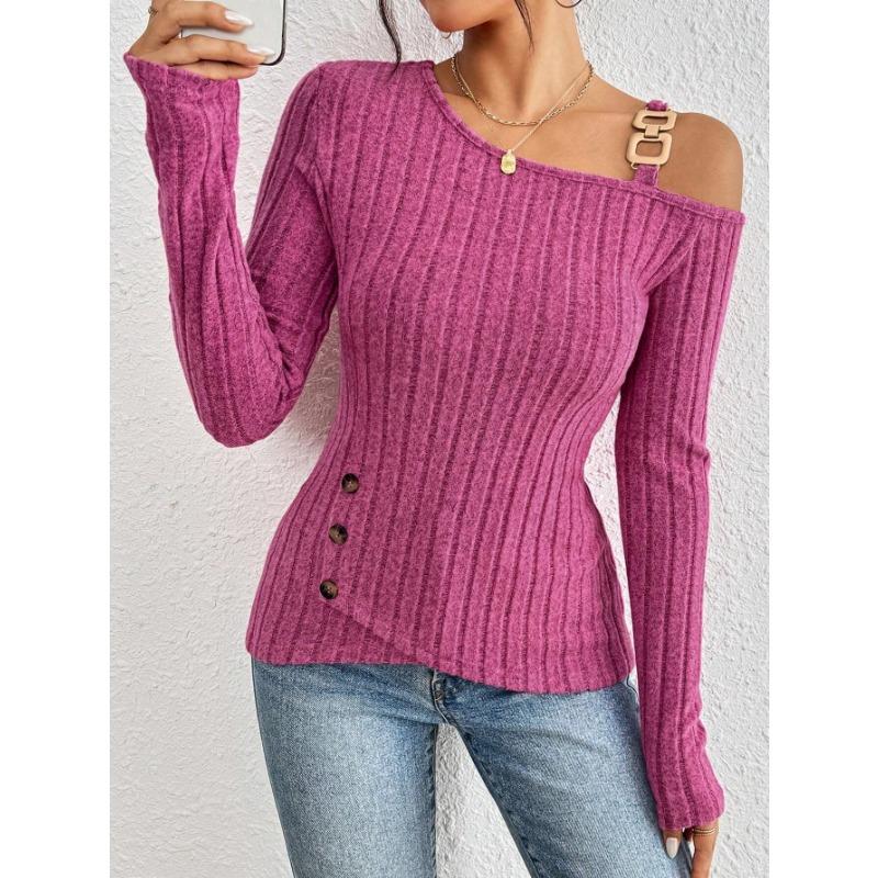 

Осенне-зимняя элегантная женская однотонная повседневная футболка без бретелек с асимметричным подолом XXL розы красного