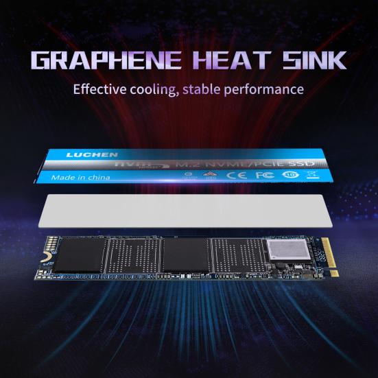 Yousheng PCIe 4.0 M.2 NVMe TLC SSD 64/128/256GB Maximum Read 7300MB/s Max Write 6800MB/s AI Computing Gaming Heavy Duty Workstations Internal Solid