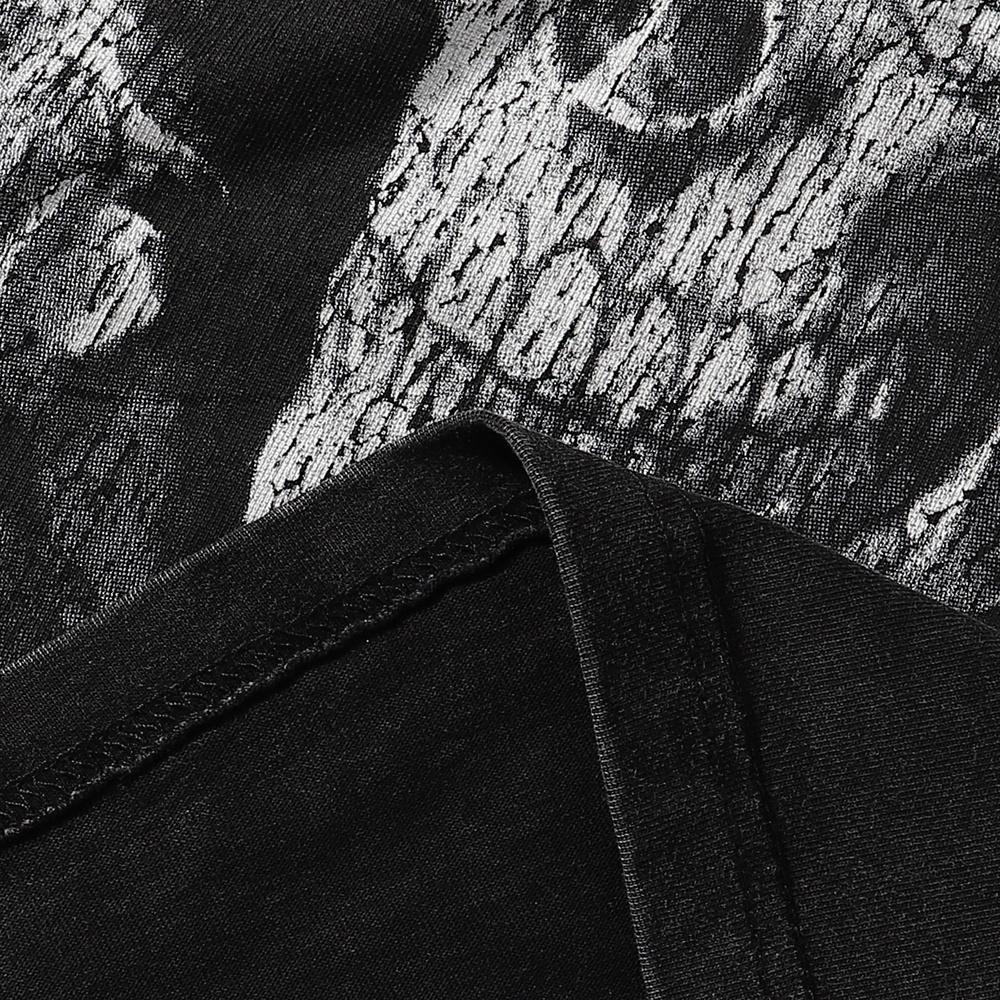 Summer Men's and Women's Majestik Fearless Grim Reaper Skull Vintage Washed Oversized Tee