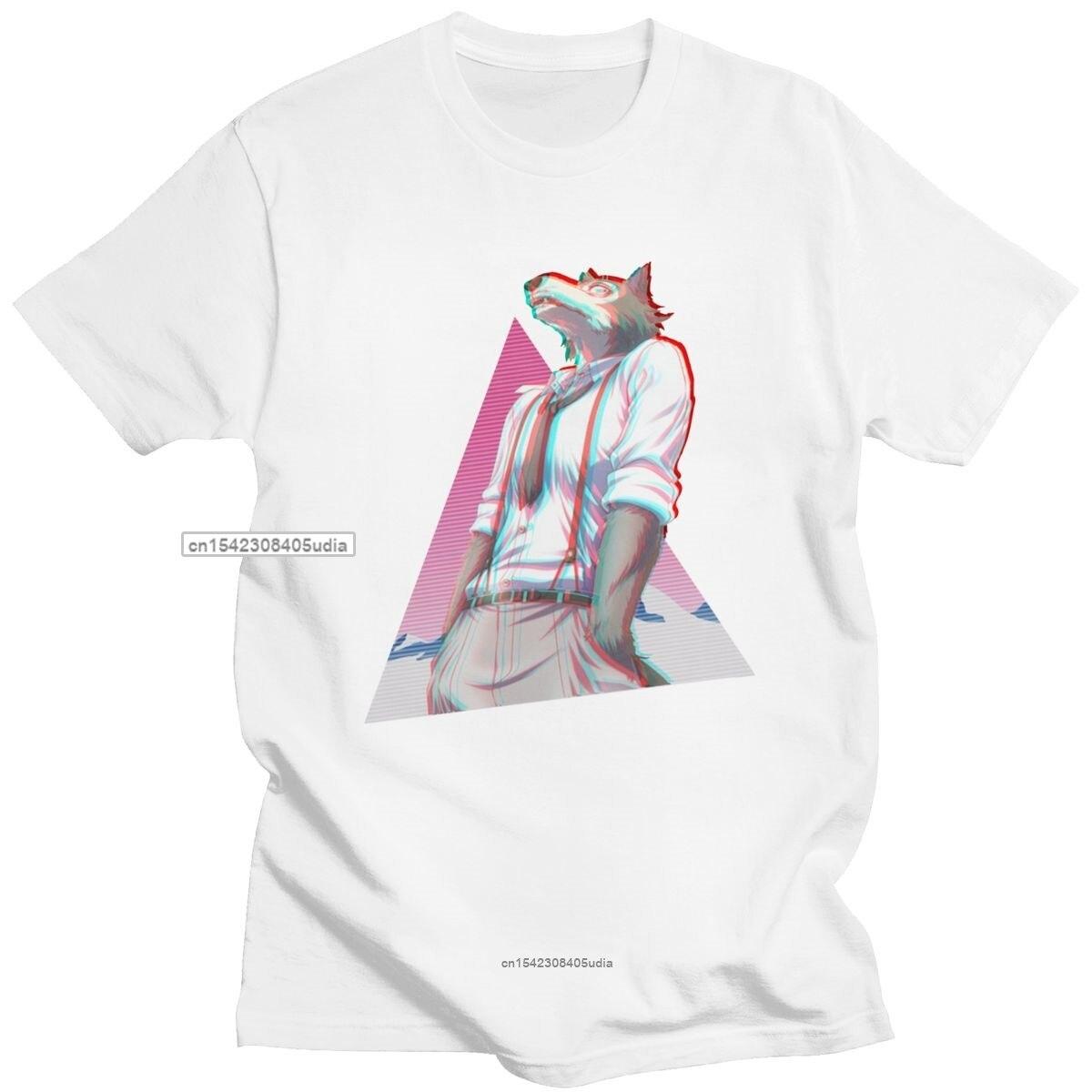 

Fashion Beastars T Shirts Men Cotton Awesome T Shirt Animal Wolf Anime Furry Manga Tee Short Sleeve Graphic Tops Clothing Tshirt S