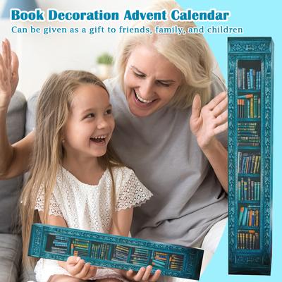 Book Lover Advent Calendar Holiday Countdown Decor Christmas Party Supplies Paper Craft Gift Idea Literary Themed Celebration