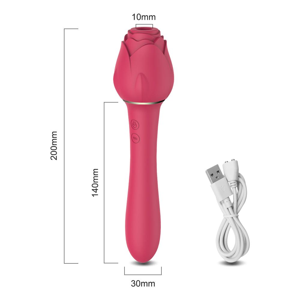 Sucking-Rose Vibrator Female Clitoris Sucker Vacuum Stimulator Vaginal Massagers Adults Goods Vibrating Sex Toy for Women