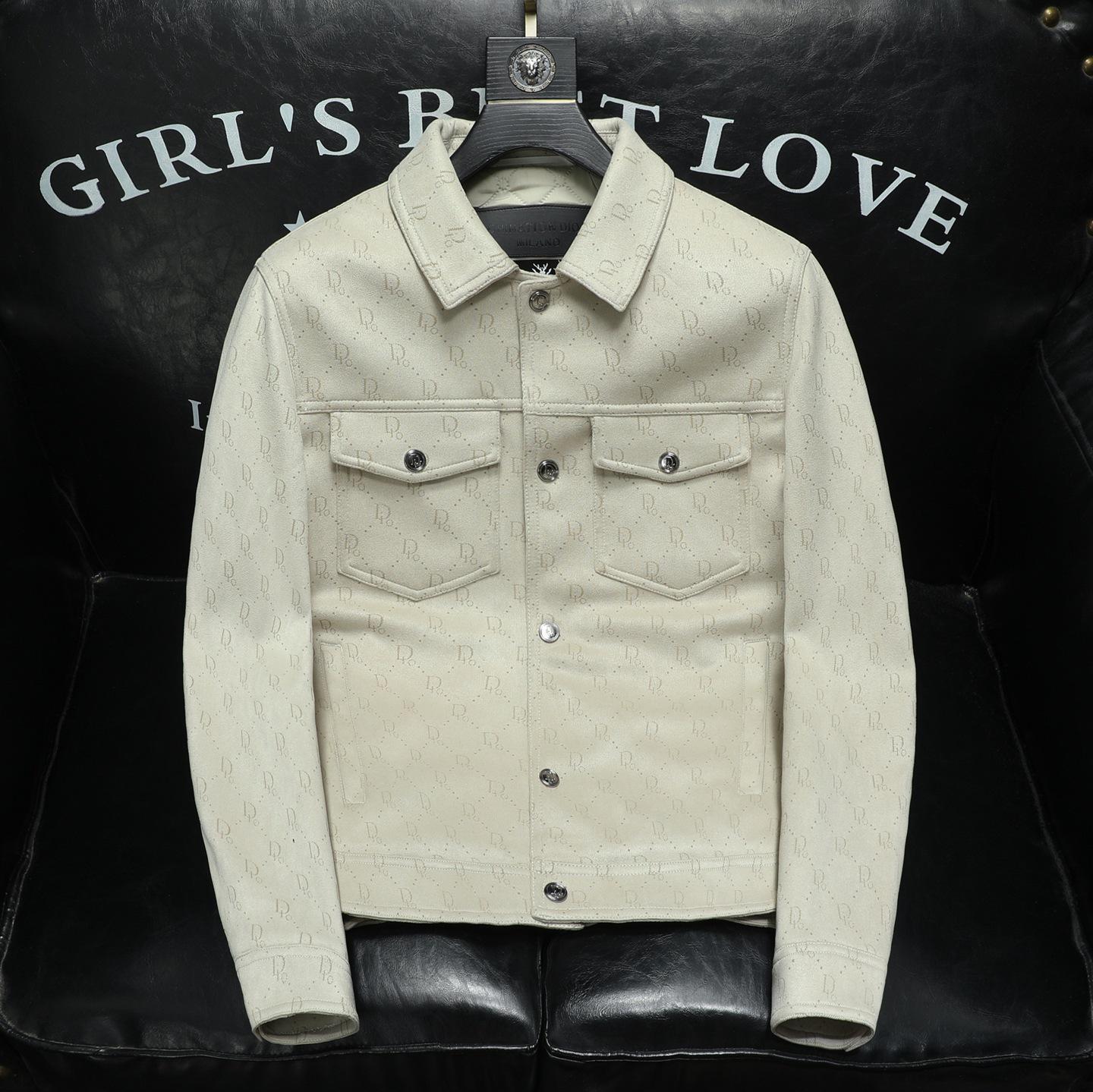 Мужская хлопковая куртка с жаккардовым узором, приталенная, в корейском стиле, с воротником-стойкой - Зимняя мода 2025 3XL белый