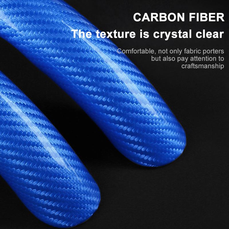 2pcs Carbon Fiber Non-Slip Steering Wheel Cover Car Accessories For Buick Regal GS GL6 GL8 Avenir Lacrosse Riviera Envision Lesabre Velite