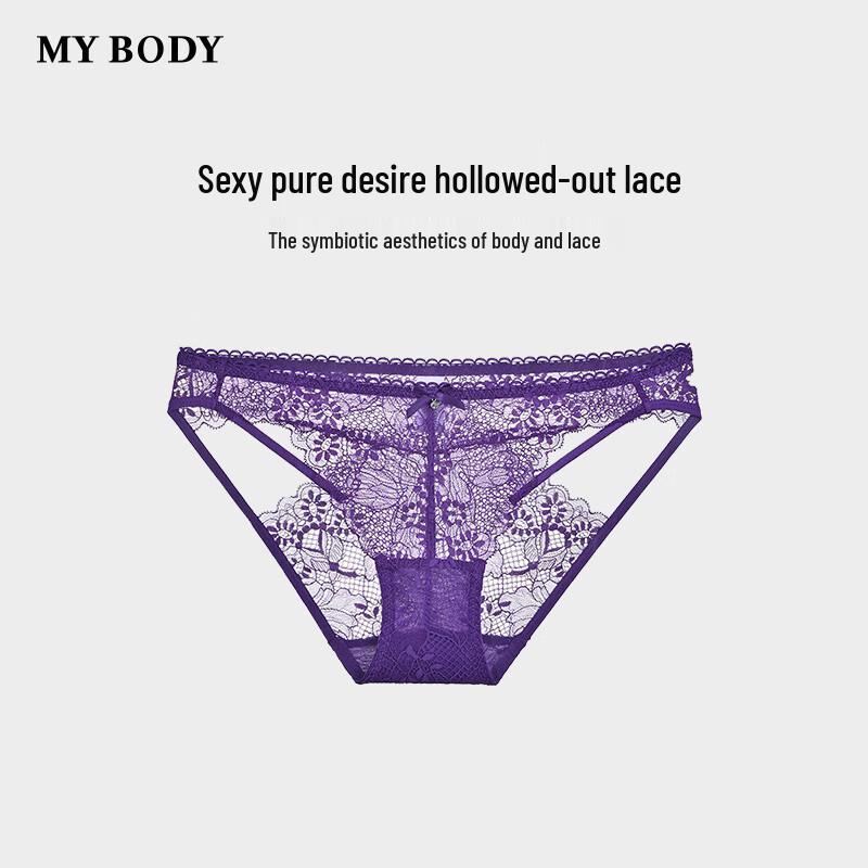 

mybody Women s Sexy Lace Low-Rise Triangle Briefs