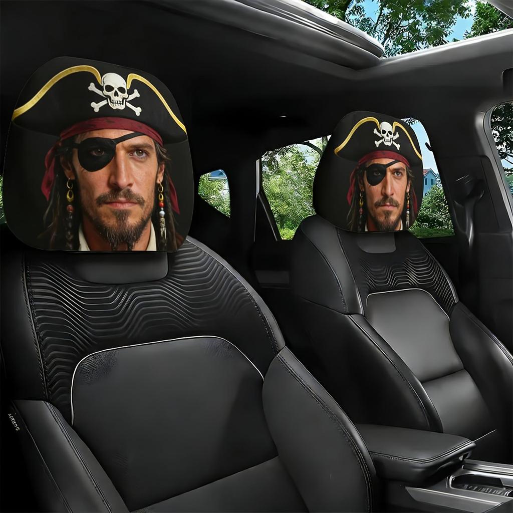 Universelle bedruckte Polyester-Kopfstützenbezüge für SUVs und Limousinen, Dekorativ & Etikettierbar.