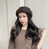 Elegant Women's Wool Felt Beret - Japanese Retro, White/Black/Brown/Camel, Autumn/Winter, French Style with Rolled Brim