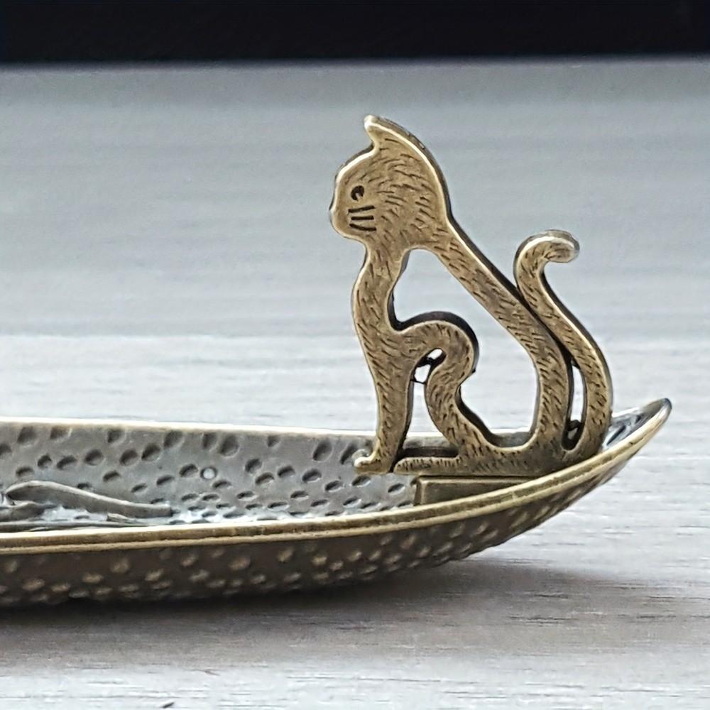 Metal Incense Burner Tray Traditional Incense Censer Reusable Aromatherapy Ornament Temple Burning