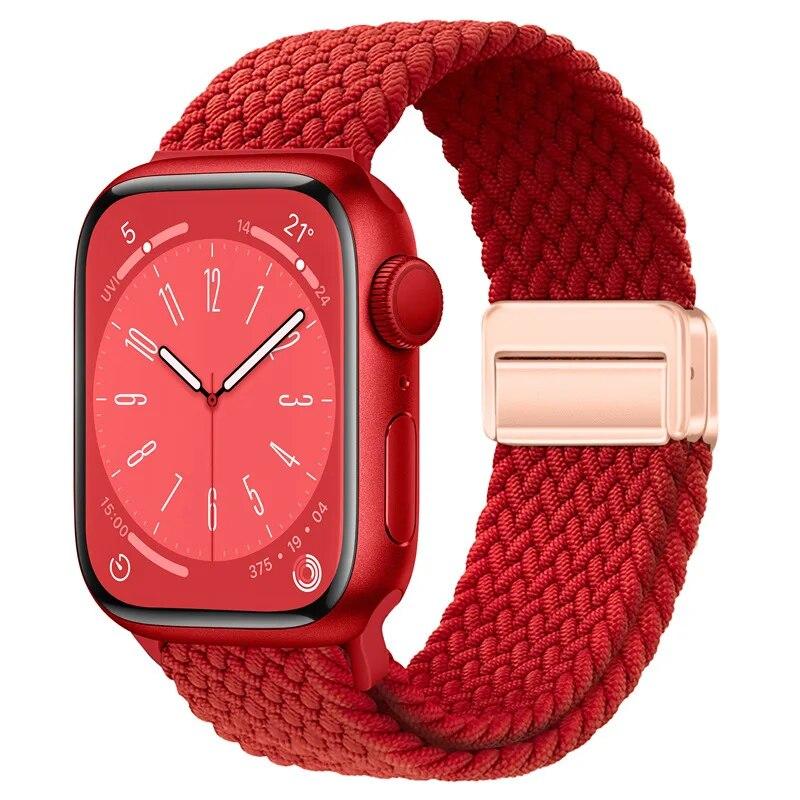 Nylon Strap For Apple Watch 44mm 45mm 49mm 42mm 38mm 40mm 41mm Watchband Bracelet for iWatch Series Ultra 9 8 7 6 5 4 SE 3 Band