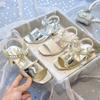 Girls' Sandals Children's Princess Shoes2026New Summer High-Heeled Shoes for Little Girls with Chunky Heels for Children's Performances and Fashion