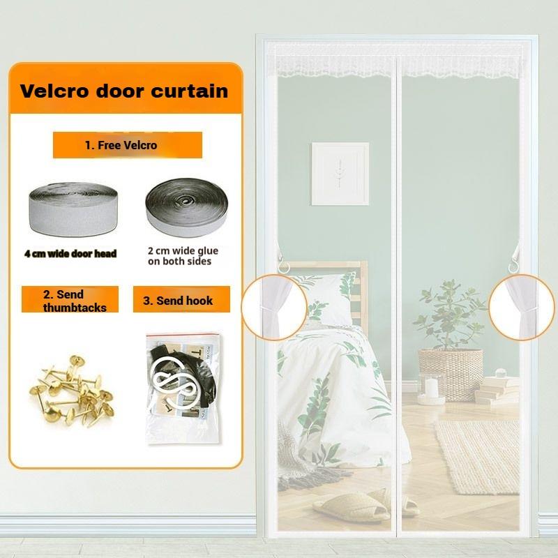 Multisize Anti-Mosquito Net Self-adhesive Anti-Mosquito Curtain Anti Bug Insect Mesh Net No Punching Automatic Closing Curtains