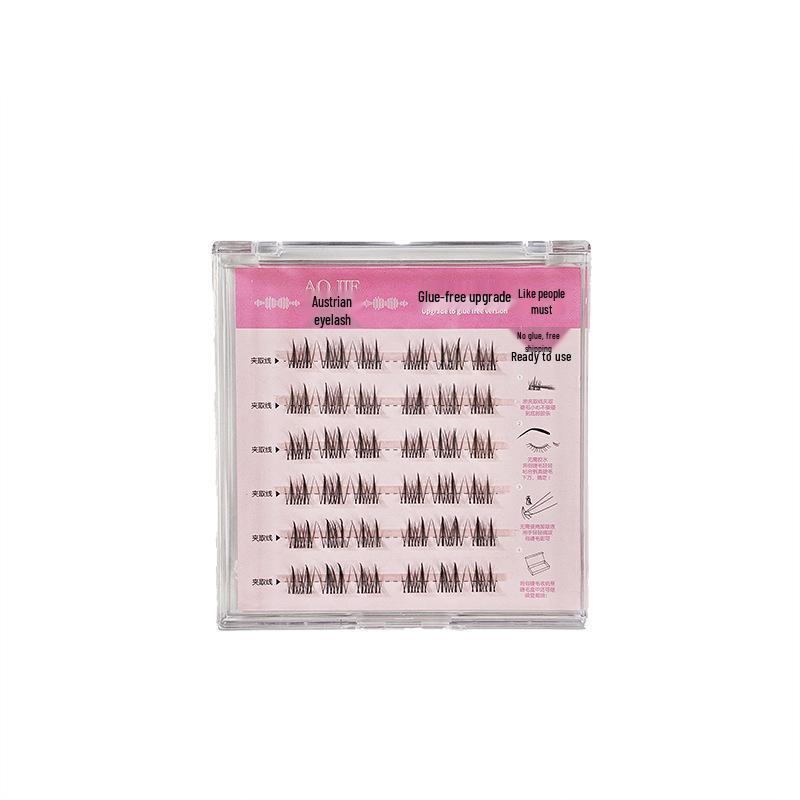 Sailor Moon Glue-Free Black & Brown Segmented False Eyelashes: Beginner-Friendly, Bold Comic Style