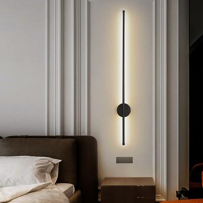 Black LED Wall Lights Fixture for Bedroom Sofa Background Indoor LED Wall Lamps Wall Sconce for Corridor Entrance AC110-220V