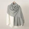 Autumn and winter hot-selling new monochrome linen women's scarf popular solid color cotton and linen feel long towel