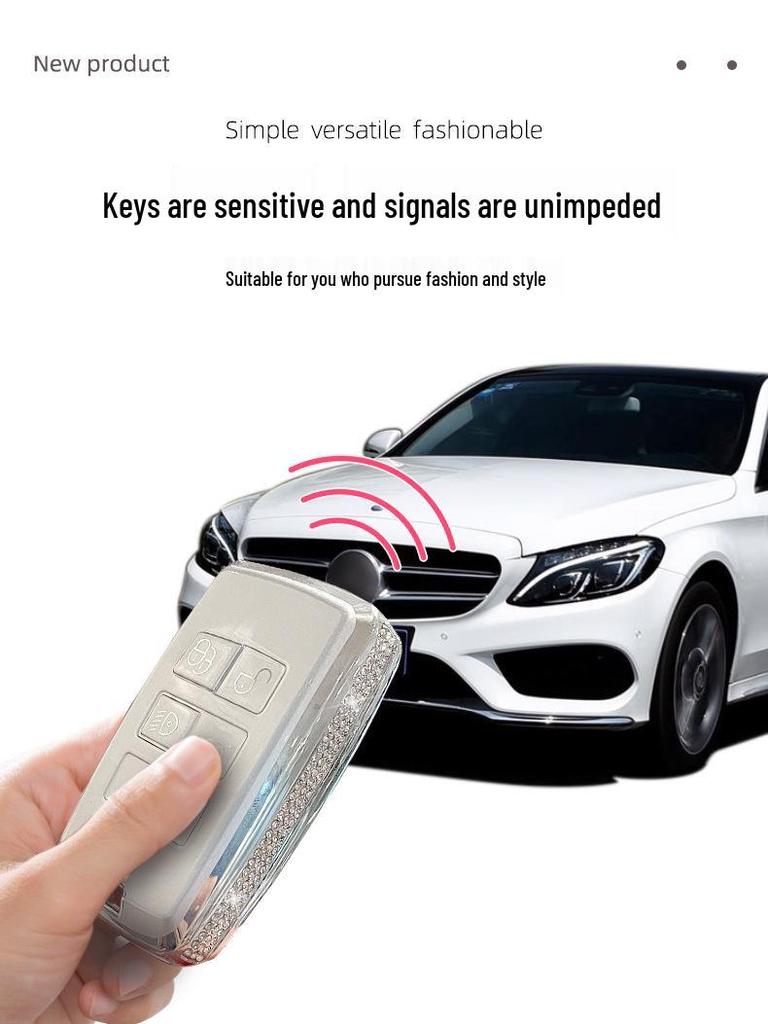 Land Rover Schlüsselhülle für Discovery, Range Rover Evoque, Velar, Freelander, Defender, Sport - High-End Auto-Schlüsselhülle