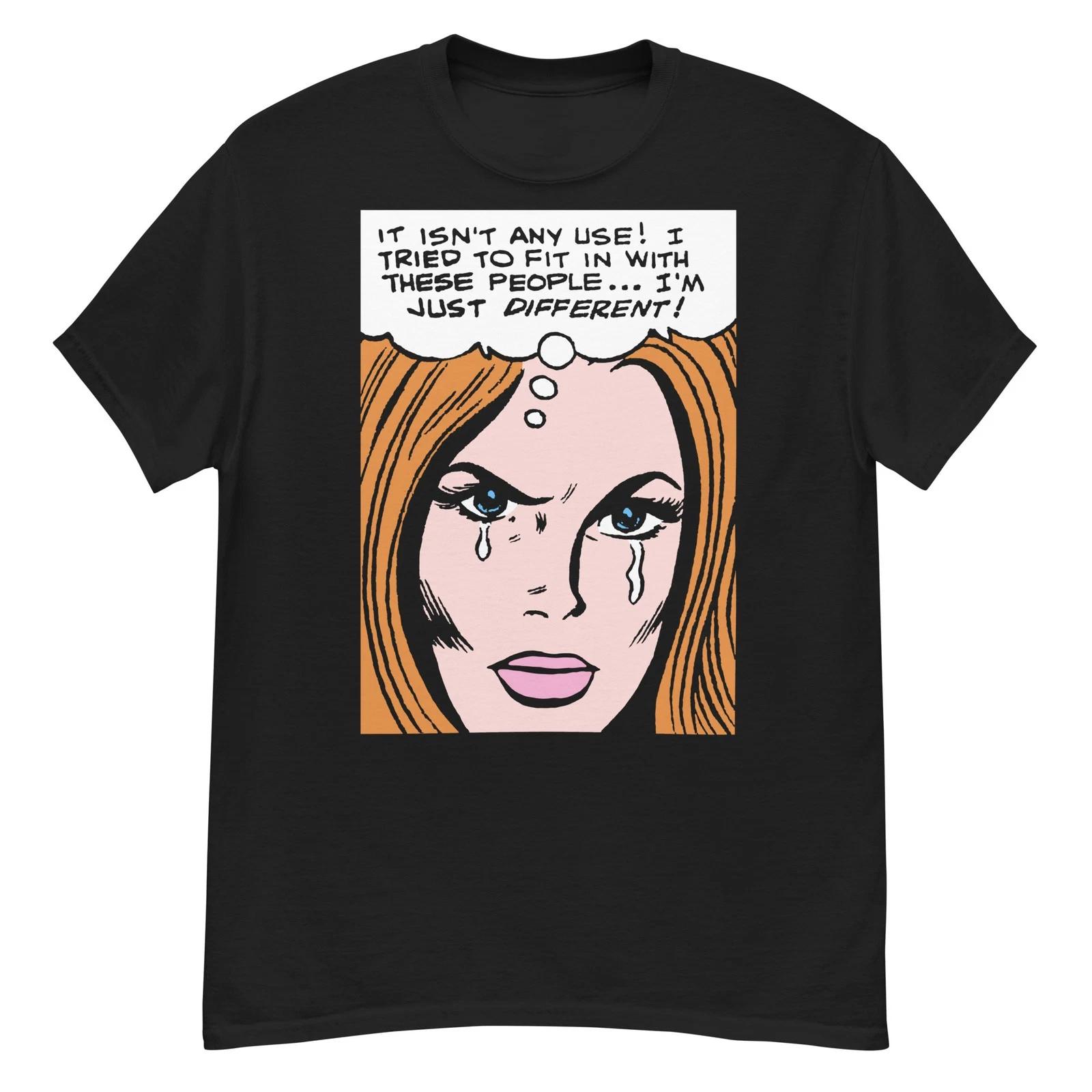 Funny vintage comic panel pop-art I m just different t-shirt L