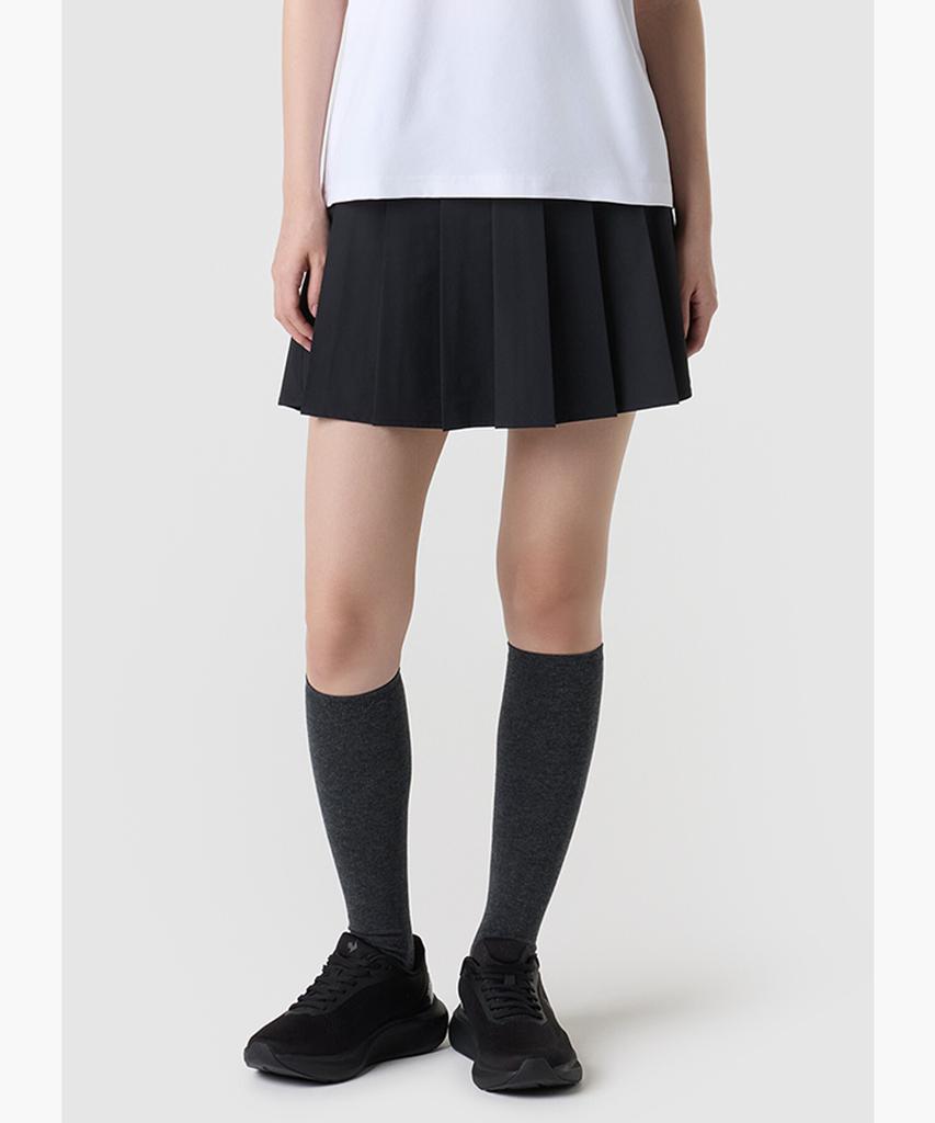 LECOQ Women'S Woven Pleated Skirt - Black Qr122Esk32