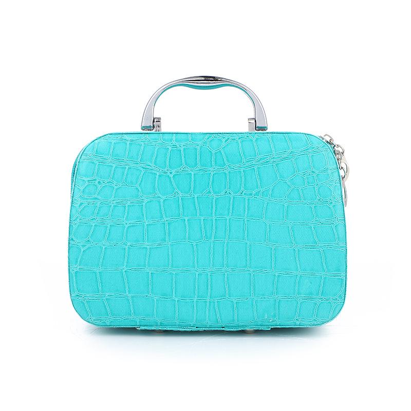 Velkokapacitní kosmetická taška s kamenným vzorem v korejském stylu se zrcátkem