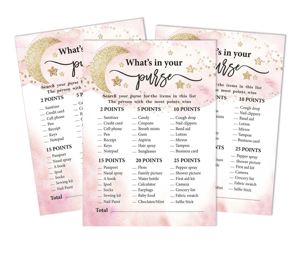 Inkdotpot 50A  Advice CardsA  For Baby Shower Game Glitter Star Advice For New Mom & Dad Gender Reveal Boy Or GirlA  Party
