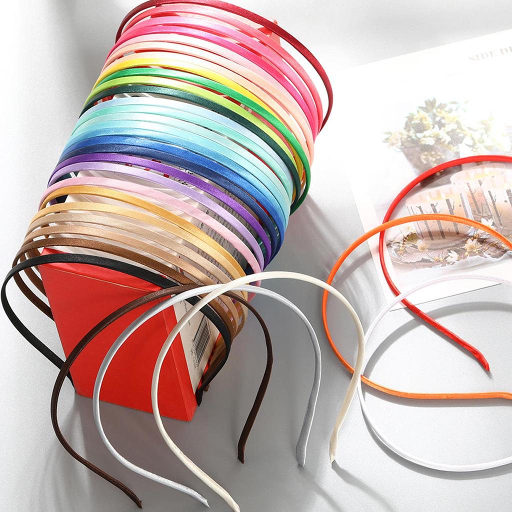 5mm Široká Barevná Tenká Čelenka Ozdoba do Vlasů Jednoduchá Základní Čelenka na Mytí Obličeje Temperamentní Vlasová Obruč Dětské Vlasové Doplňky