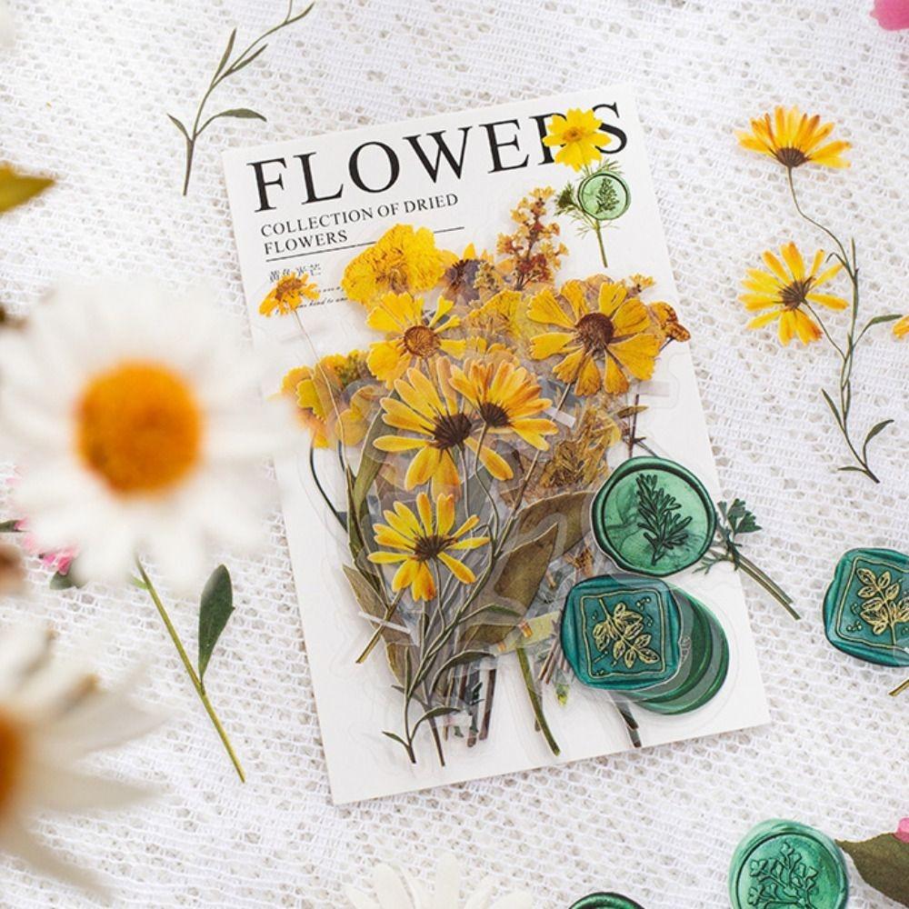 Leaf Flower Sticker Floral Stationery Envelope Sticker DIY Decorative Sticker  Diary Decoration