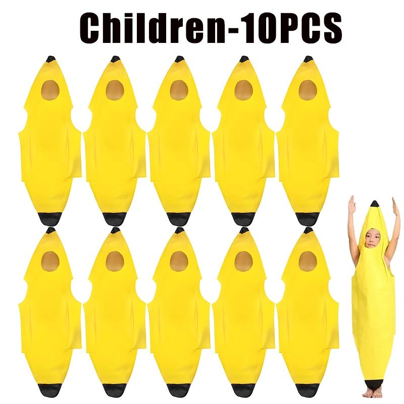 Costume de Banane Halloween Drôle Pour Enfants Adultes Spectacle de Théâtre Carnaval Fête Tenue Performance sur Scène Déguisement Comédie