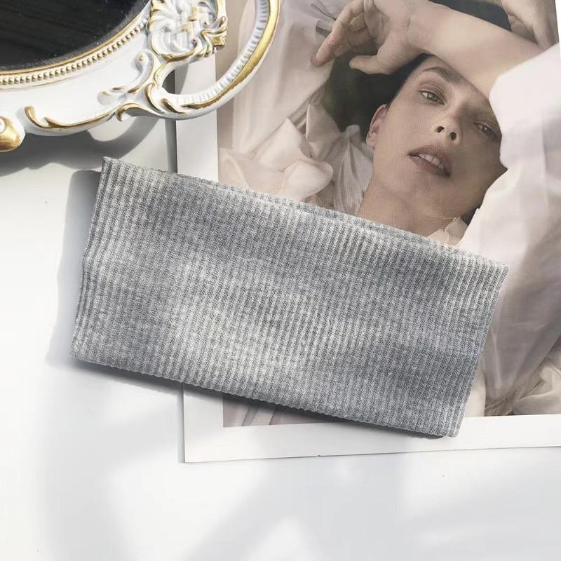 Kobiety Jednokolorowa Opaska na Głowę Joga Dzianinowa Elastyczna Gumka do Włosów Turban Makijaż Obręcz do Włosów Moda Vintage Akcesoria do Włosów
