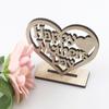 Sign Ornament Love Heart Hollow Out Wooden Slice Best Mum Happy Mothers Day Gift Wood DIY Crafts