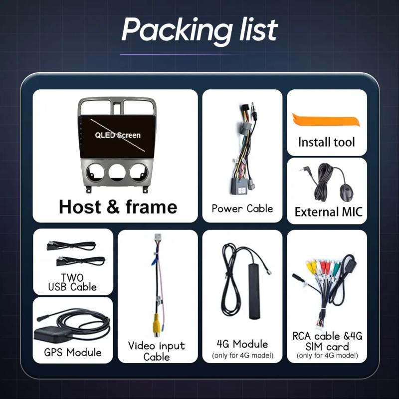 Android 14 For Subaru Forester SG 2002-2008 Car Radio Autoradio Multimedia Video Player Navigatie Carplay Screen BT No 2Din DVD