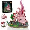 MOC Lyserød Axolotl Dinosaur Byggeklodser Legetøj Kreativ Dyreserie Samlesæt Klodser Model Pynt Pædagogisk Børnegave