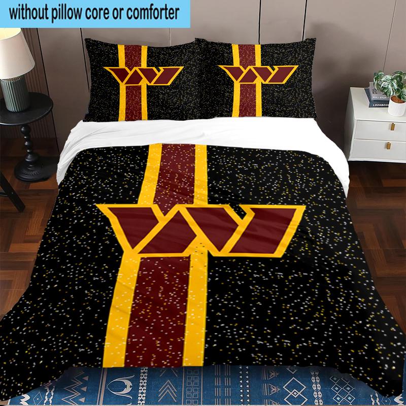 Redskins Football Club Design 3PCS Bedding Set 2D Printing (Includes 1 Duvet Cover + 2 Pillowcases Coreless), Bedroom decor,Fan gift