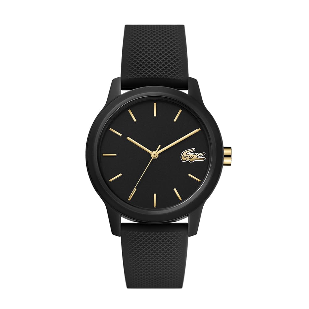 

Lacoste Black Silicone Strap Black Dial 2001064 Women s 12-12 чорний