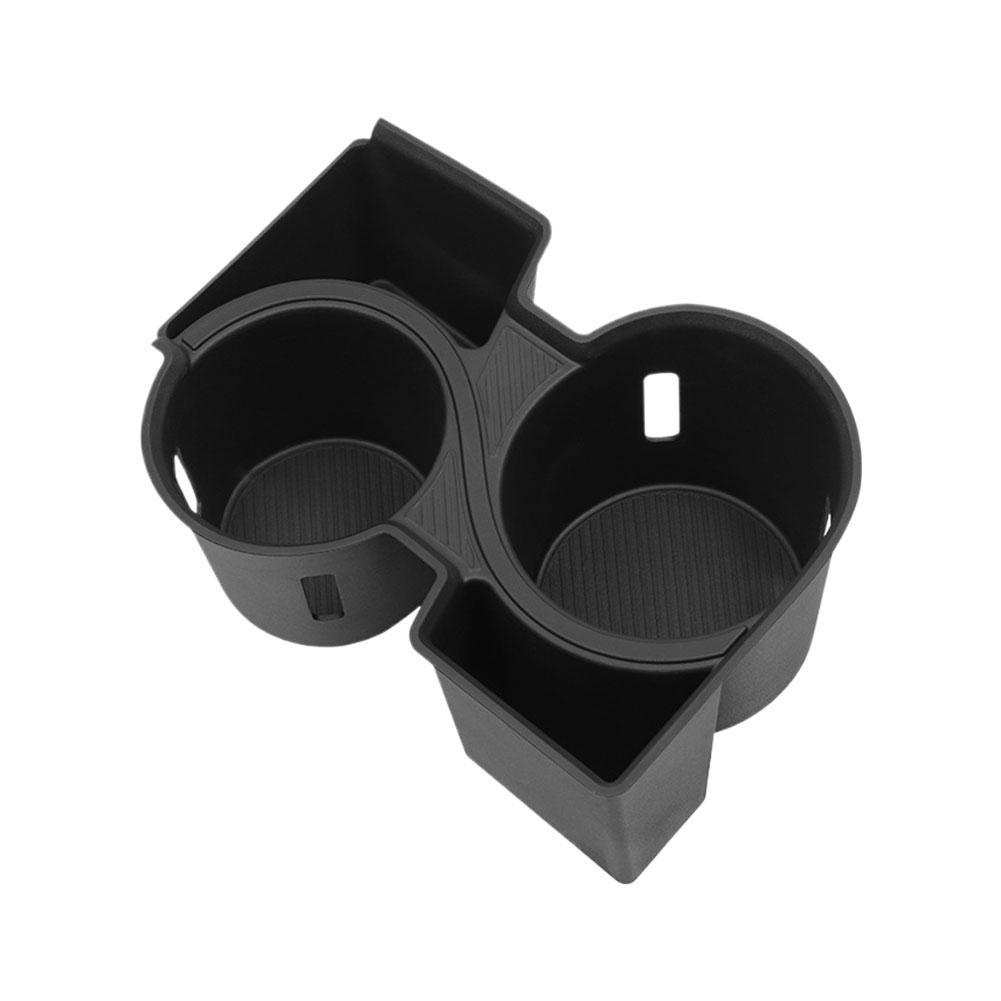 for KIA EV9 2025 2025 Center Console Cup Holder TPE Black Shock-Absorbing Storage Tray Tidying Car Interior Accessories