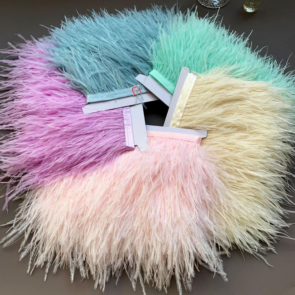 Straußenfeder 8-10Cm Straußenfeder Stoff Fransen Performance Kleid Rock Kleidung Feder Accessoires