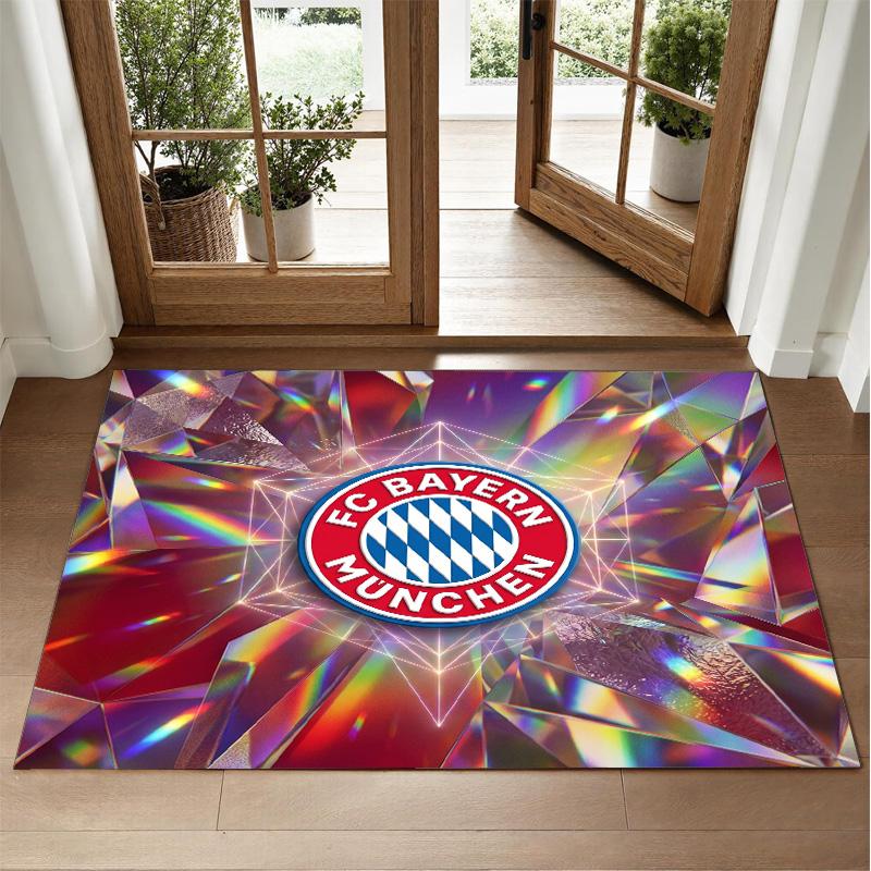 Tapis Velours Cristal Design Bayern Munich Tapis Décoratif Doux pour Chambre à Coucher Entrée