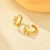 Stainless Steel Zircon Hoop Earrings, Small Round Hoops Huggie Earrings, Women Zircon Circle Piercing Ear Jewelry
