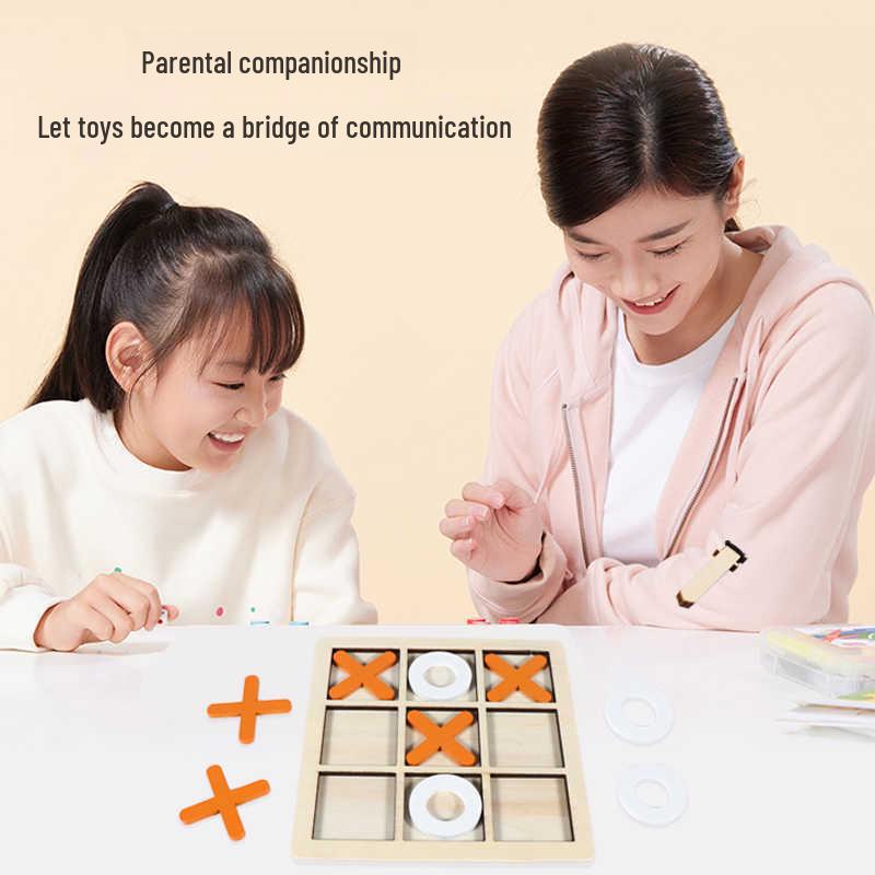 Children's Tic-Tac-Toe Educational Toy: Enhances Logical Thinking, Focus, and Intelligence In a Fun Two-Player Parent-Child Interactive Game