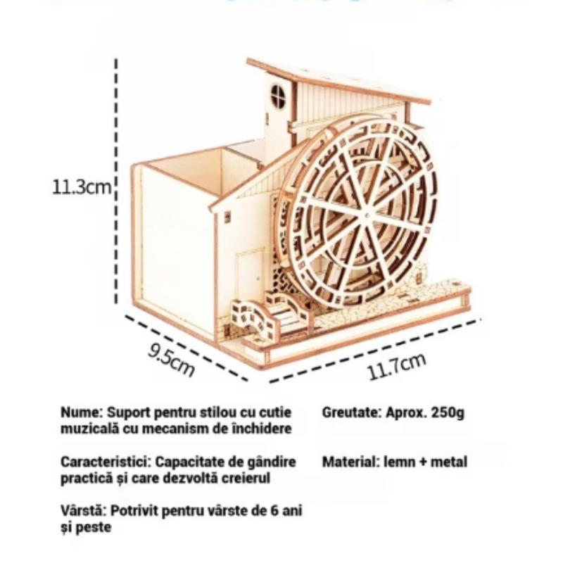 Puzzle Creativo 3D Tridimensionale Fonografo Carillon Modello di Puzzle in Legno Realizzato Scientificamente Giocattoli Educativi per Bambini