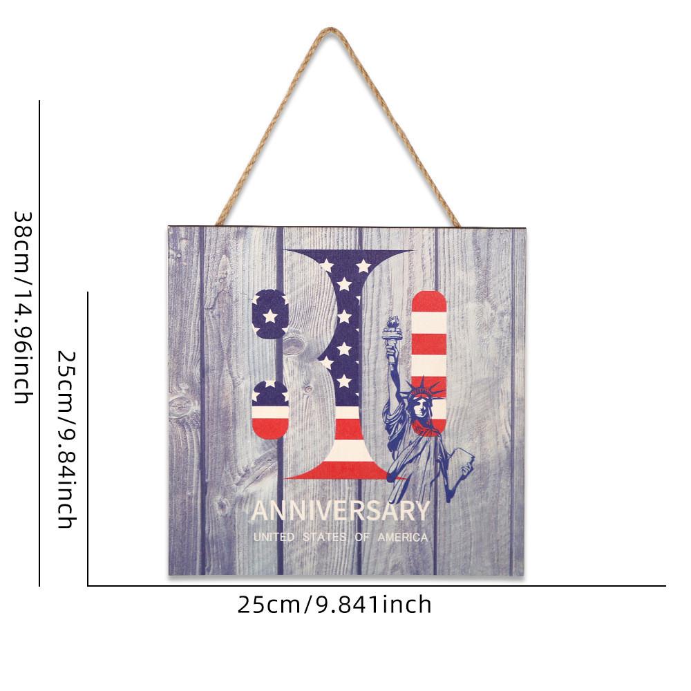 Rustic Heart Shaped Wooden Independence Day Decor With American Flag Motif For Events Holiday