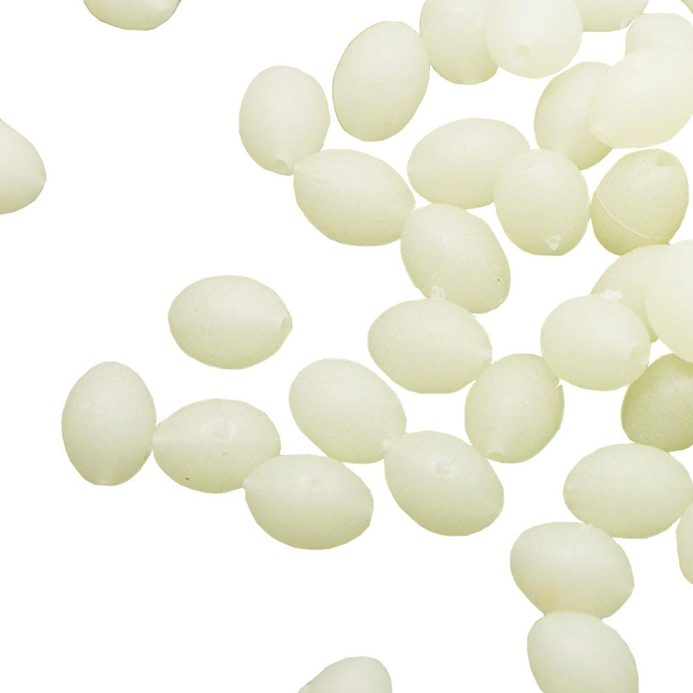 

100 шт. овальные светящиеся рыболовные бусины светящиеся в темноте поплавок для приманки плавающие снасти