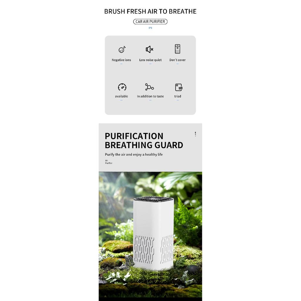 Portable Electric Desktop Air Purifier For Cars Small Households Negative Ion Odor Formaldehyde Mini Usb Hepa Ionic Air Purifier