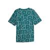Puma Team Aop Tee Letter Print Sports Casual Loose Comfortable Breathable Round Neck Short Sleeve Drop Shoulder T-Shirt Men Tops 624701-43
