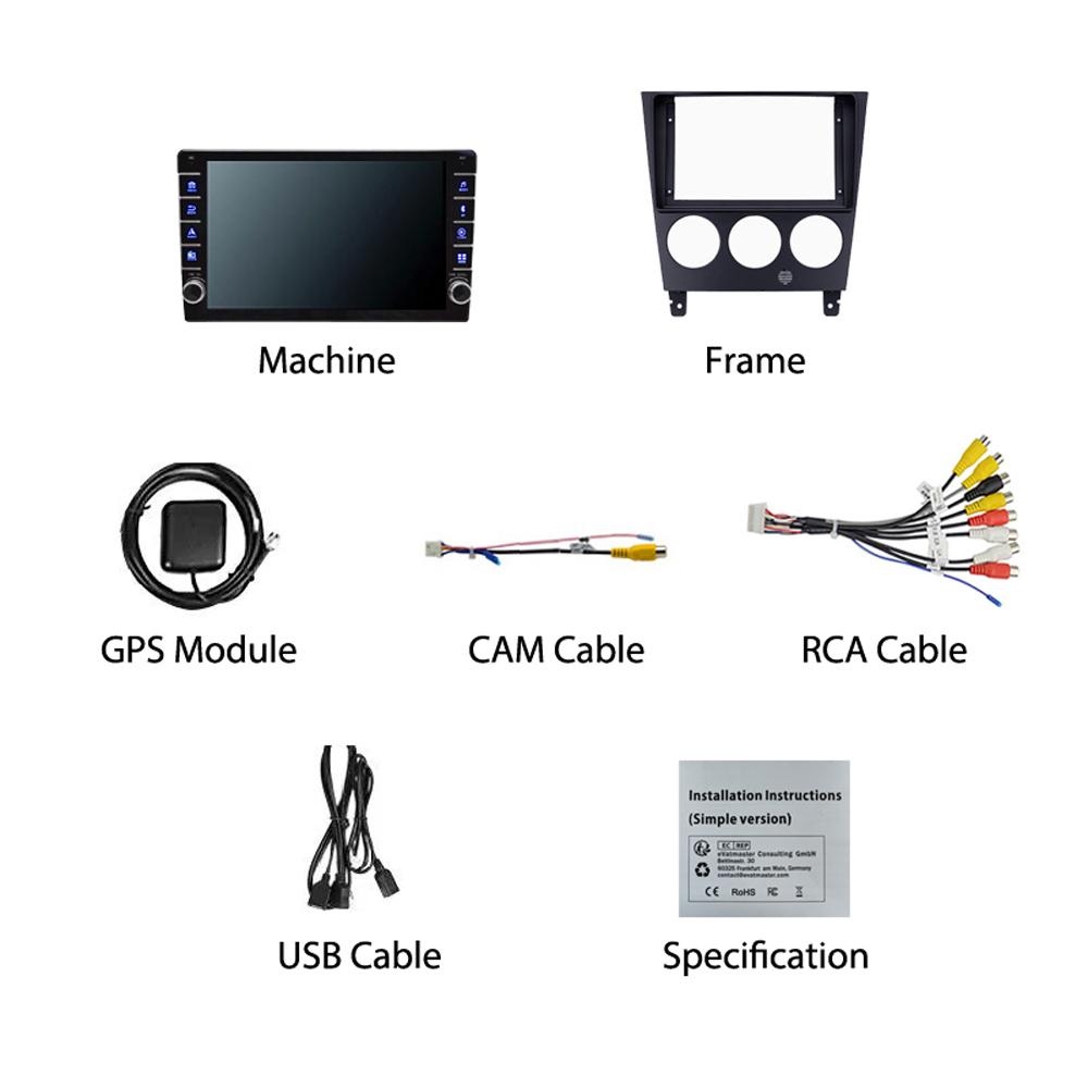 Pro Impreza GD GG 2002-2007 S knoflíkem Android Autorádio Multimediální přehrávač Navigace Stereo GPS 2Din 1+16GB