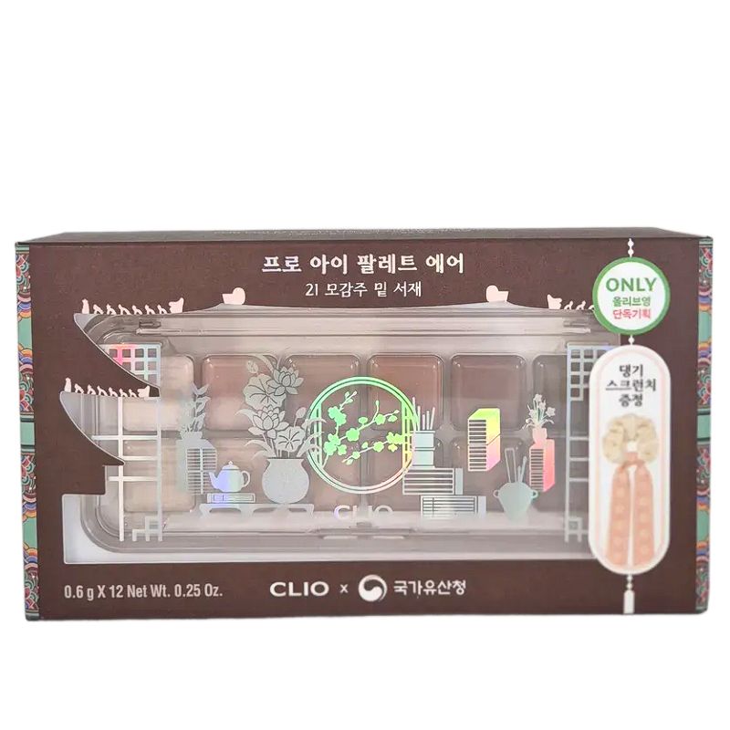 CLIO Pro Eye Palette Air – Cultural Heritage Collab Set (+Daenggi Scrunchie)