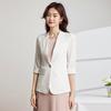 Women's Petite Pink Seven-Sleeve Blazer - Slimming, Versatile Suit Jacket for Spring/Autumn 2025